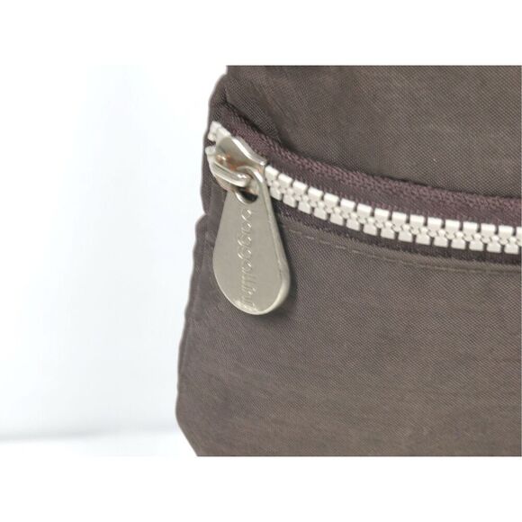 Baggallini BROWN Three Zip Nylon Crossbody Shoulder Bag Organizer - Picture 10 of 10
